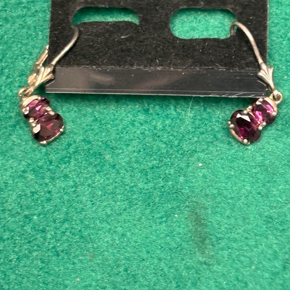 Elegant Purple Drop Earrings